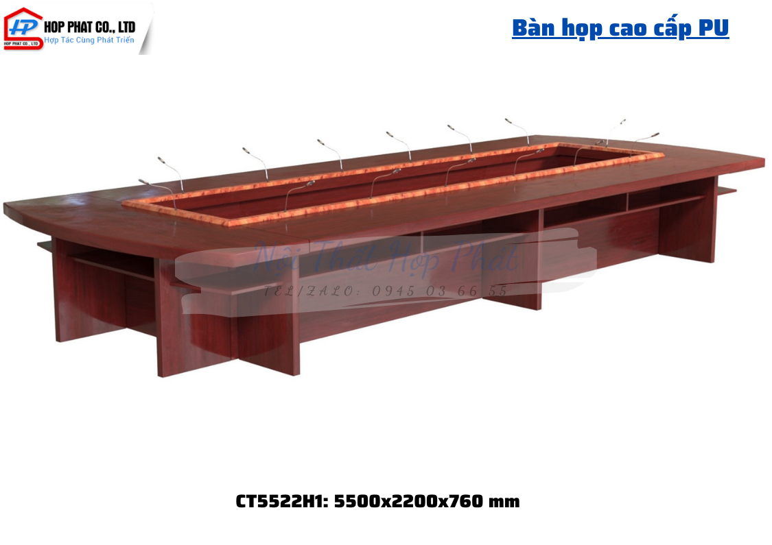 BÀN HỌP CAO CẤP SƠN PU CT5522H1