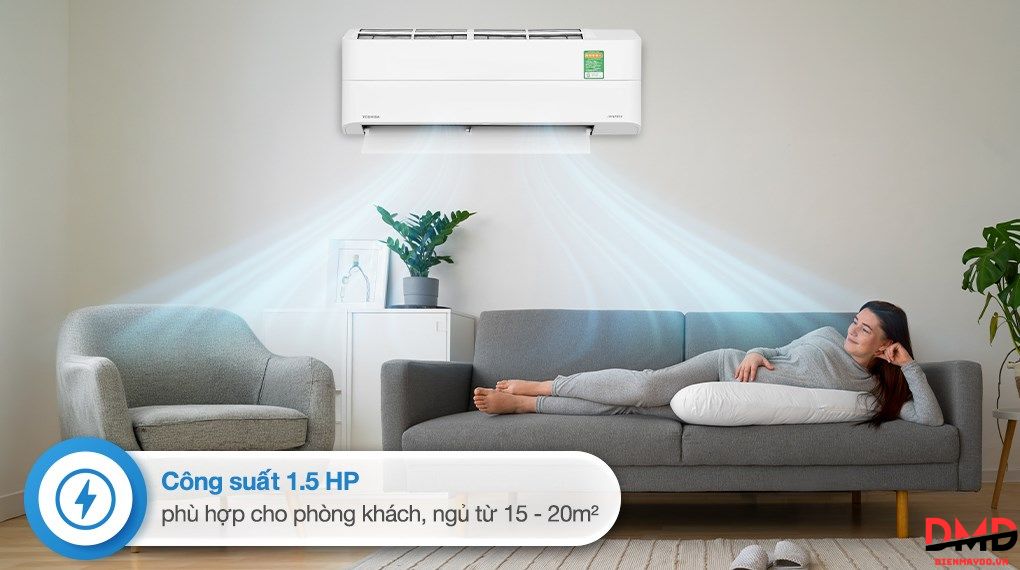 Điều hòa 1.5 HP phù hợp phòng bao nhiêu m2?