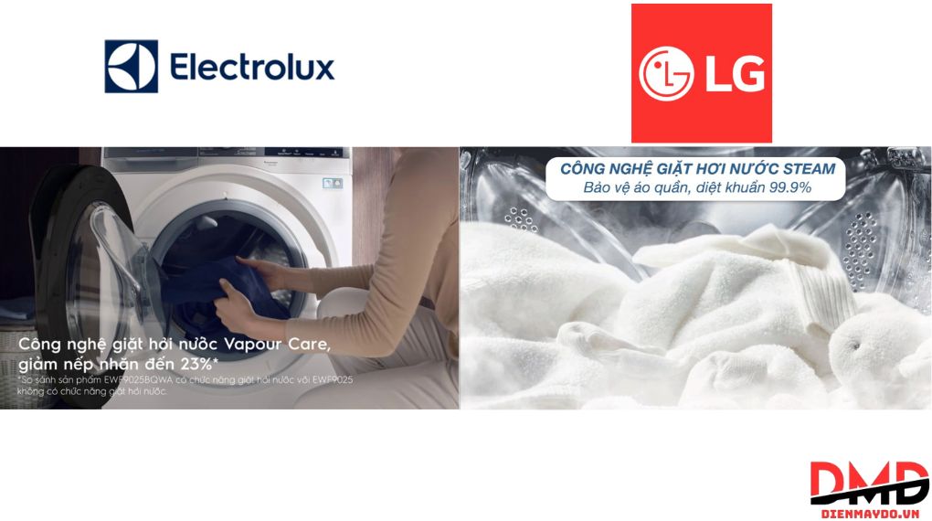 Máy giặt LG AI DD vs Electrolux – hãng nào giặt sạch hơn?