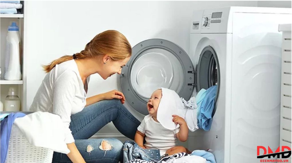 Máy sấy quần áo cho gia đình có trẻ nhỏ