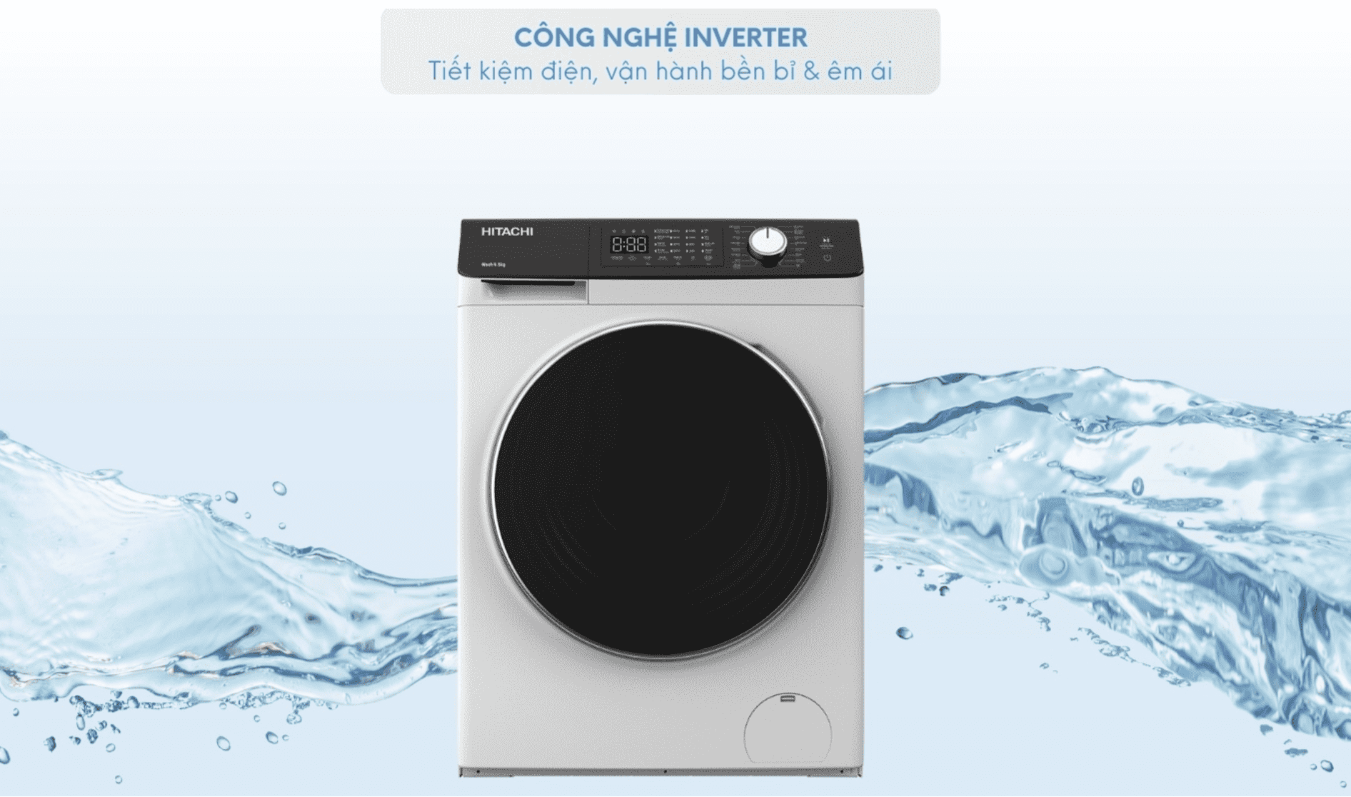 Máy giặt Hitachi Inverter 9.5 kg BD-954HVOW