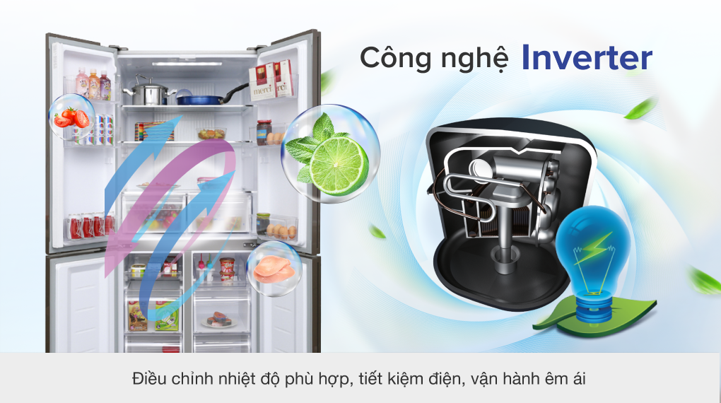 Tủ lạnh Sharp Inverter 401 lít Multi Door SJ-FXP480VG-BK