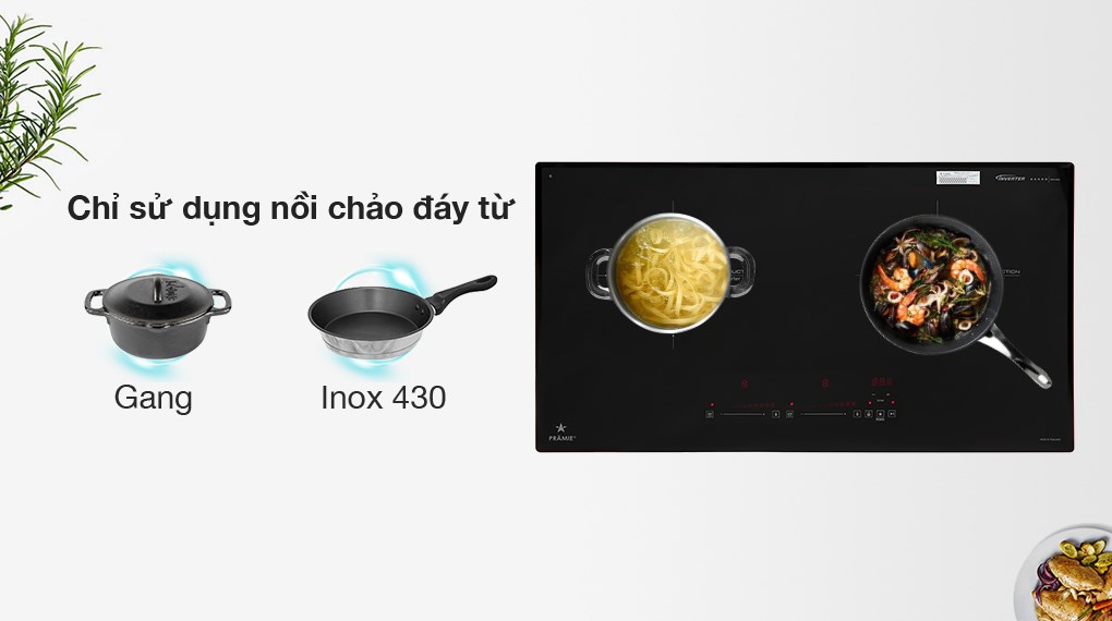 Bếp từ đôi lắp âm Pramie PRTH-2022 