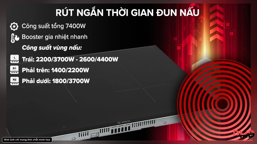 Bếp từ 3 vùng nấu Bosch PID775DC1E