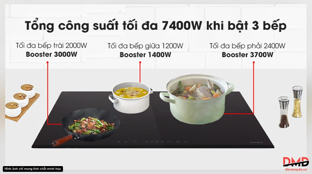 Bếp từ 3 vùng nấu Hafele HC-IS773EA