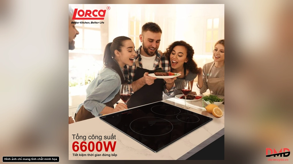 Bếp từ 3 vùng nấu Lorca LCI 306 PLUS