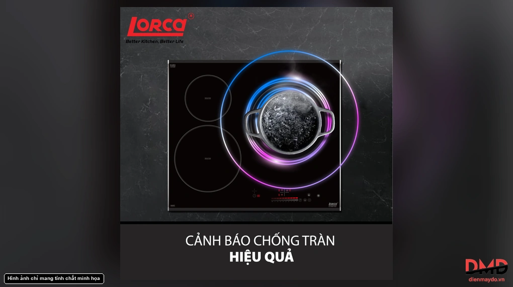 Bếp từ 3 vùng nấu Lorca LCI 309 PLUS