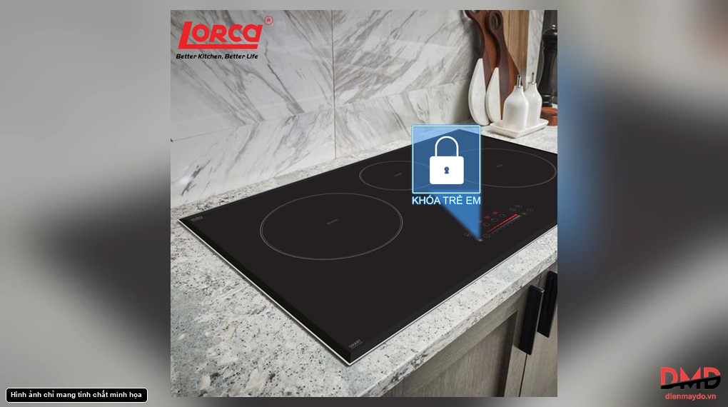Bếp từ 3 vùng nấu Lorca LCI 309 PLUS