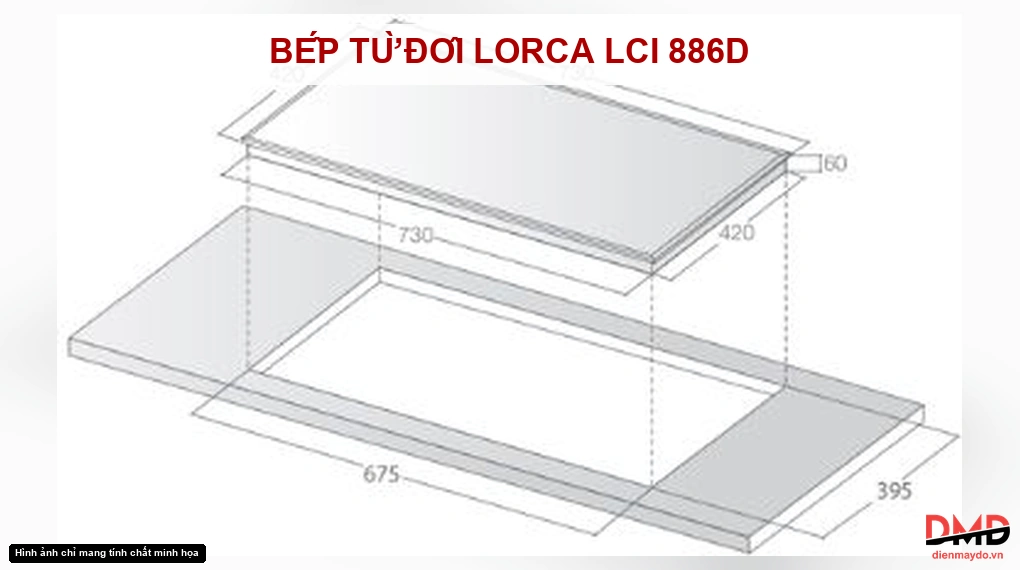 Bếp từ đôi Lorca LCI 886D