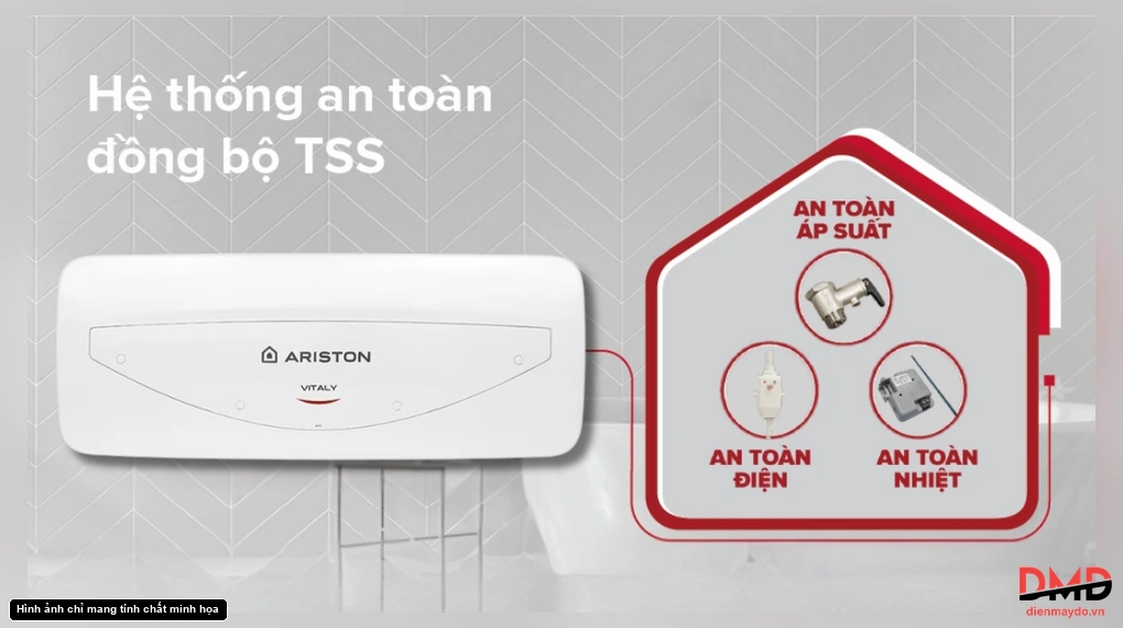 Bình nóng lạnh gián tiếp Ariston VITALY 20 lít 2500 W