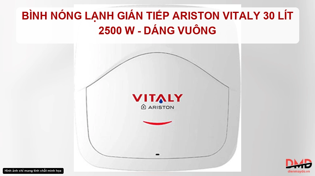 Bình nóng lạnh gián tiếp Ariston VITALY 30 lít 2500 W