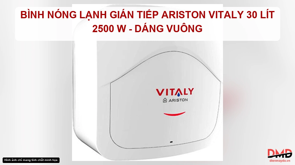 Bình nóng lạnh gián tiếp Ariston VITALY 30 lít 2500 W