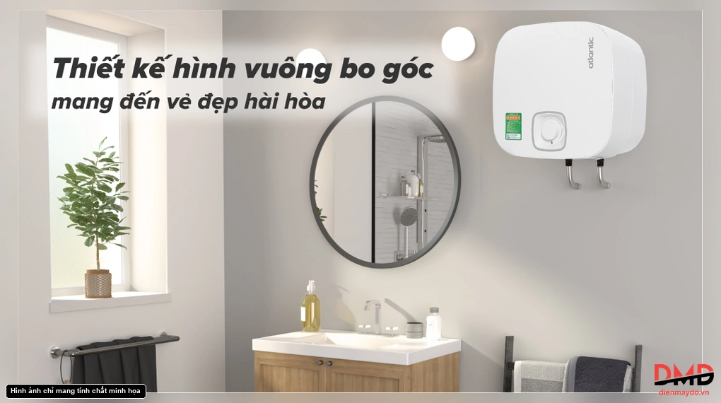 Bình nóng lạnh gián tiếp Atlantic NANTO LITE 15 lít 2500W SWH 15A M-N1