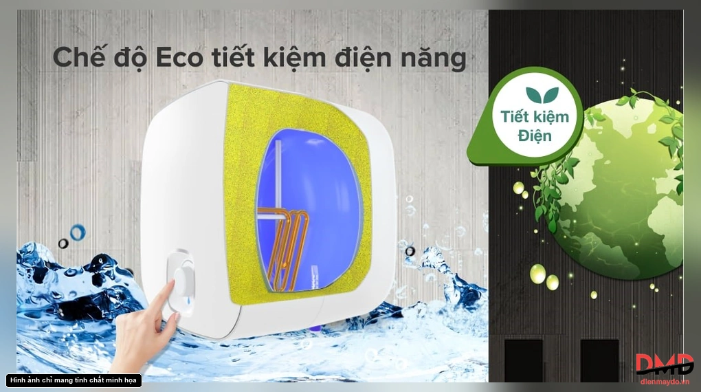 Bình nóng lạnh gián tiếp Atlantic NANTO LITE 15 lít 2500W SWH 15A M-N1