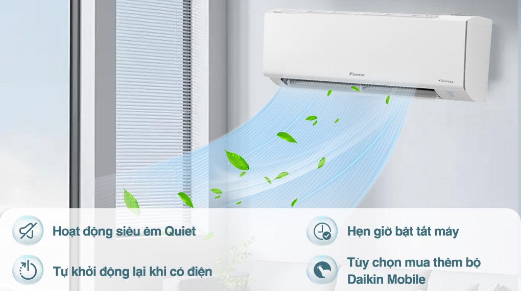 Điều hòa Daikin Inverter 1.5 HP ATKB35YVMV