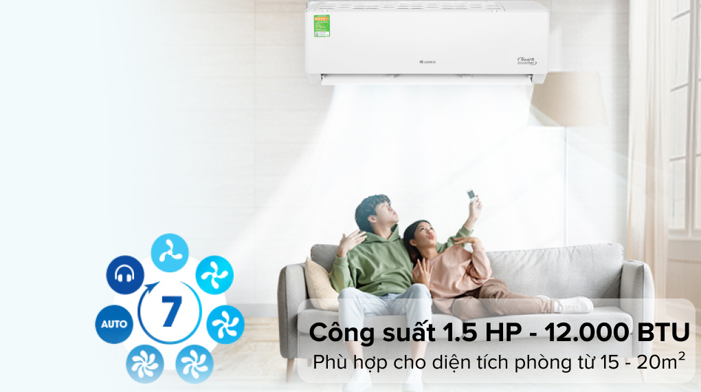 Điều hòa Gree Inverter 1.5 HP GWC12PB-K3D0P4