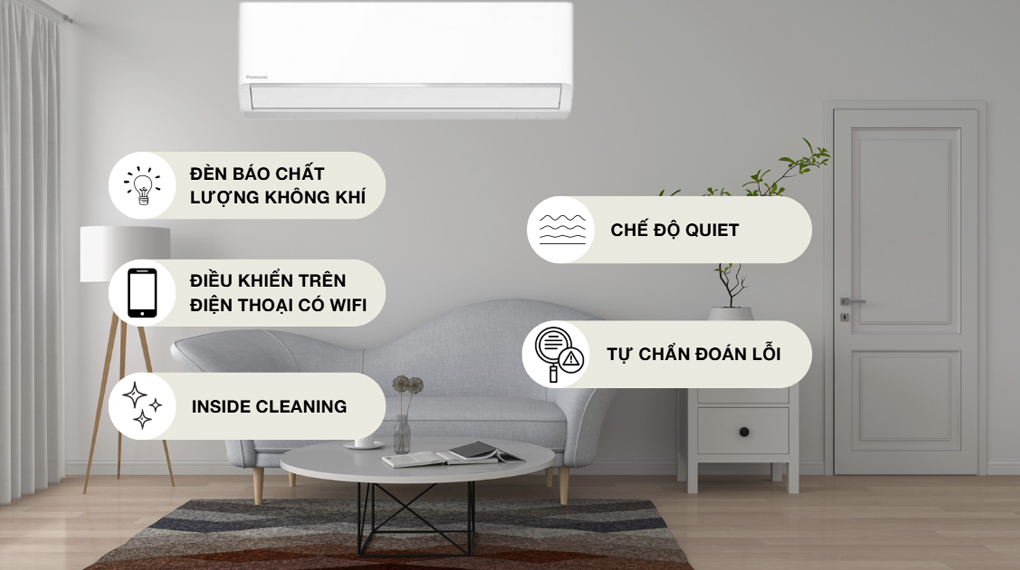 Điều hòa Panasonic Inverter 1 HP CU/CS-XU9BKH-8