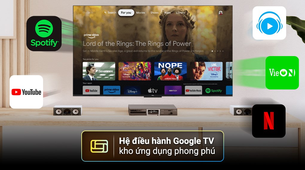 Google Tivi QLED TCL 4K 98 inch 98C69B