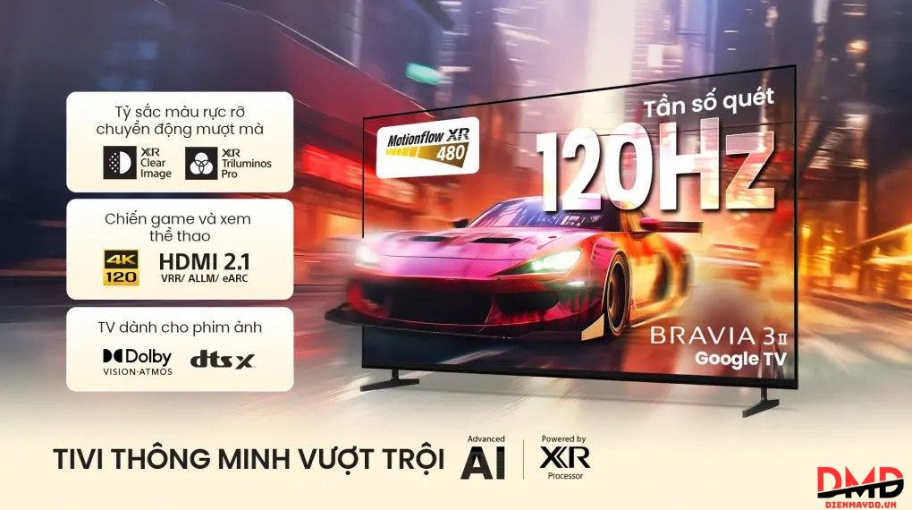 Google Tivi Sony AI 4K 75 inch K-75XR30M2