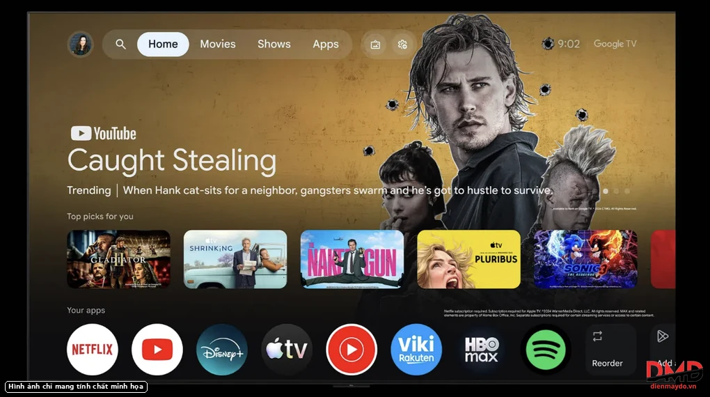 Google Tivi TCL QD-Mini LED 4K 55 inch 55A400M