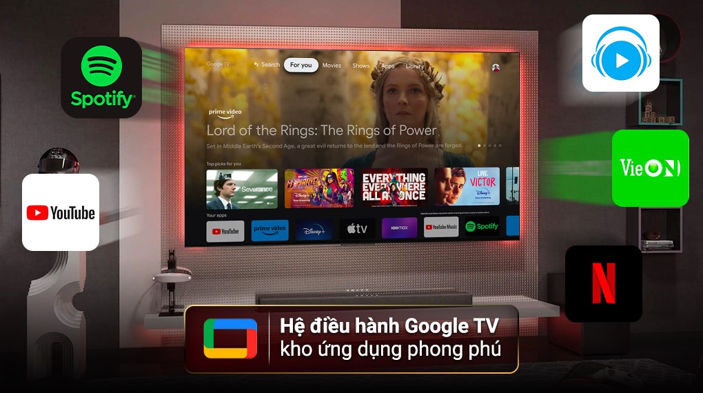 Google Tivi TCL QLED 4K 55 Inch 55C645