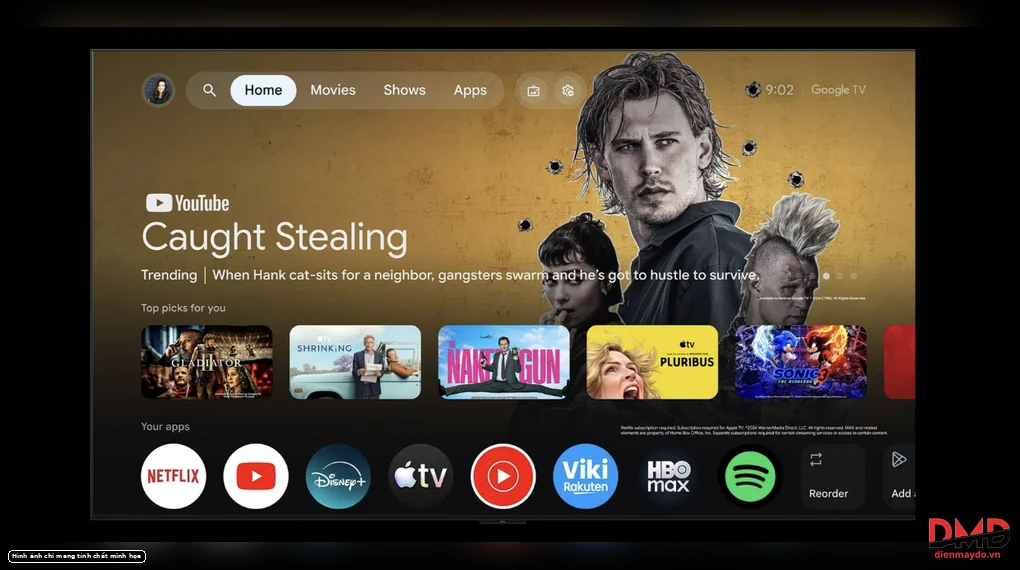 Google Tivi TCL SQD-Mini LED AI 4K 75 inch 75C8L