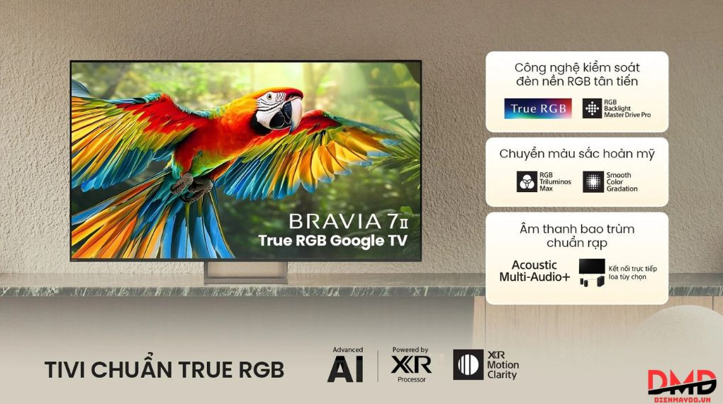 Google Tivi True RGB Sony AI 4K 55 inch K-55XR70M2