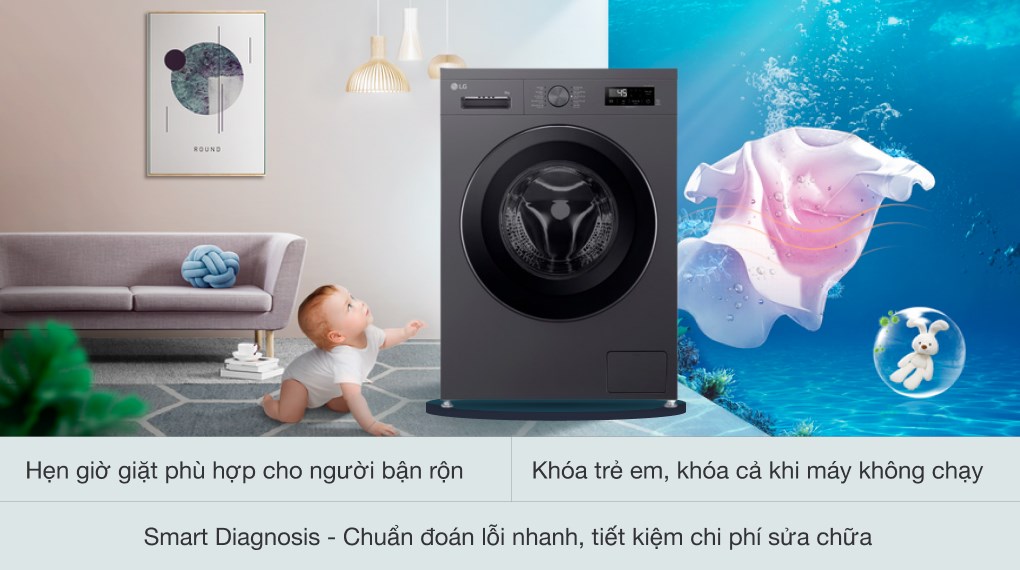 Máy giặt LG AI DD Inverter 9 kg FB1209S6M