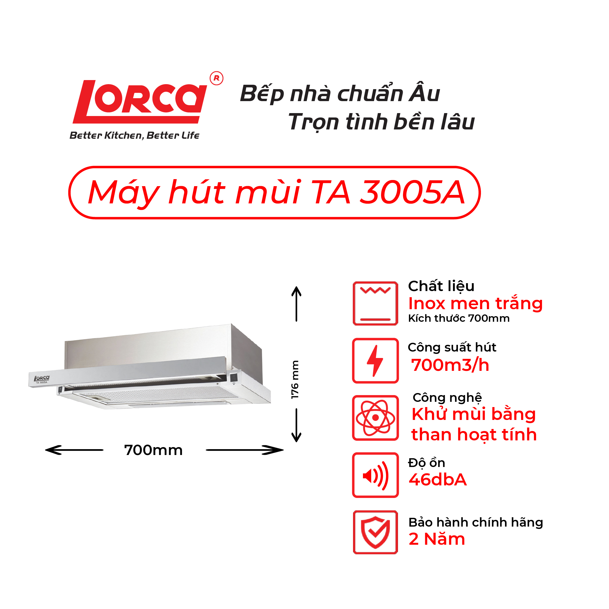 Máy Hút Mùi Lorca TA 3005A