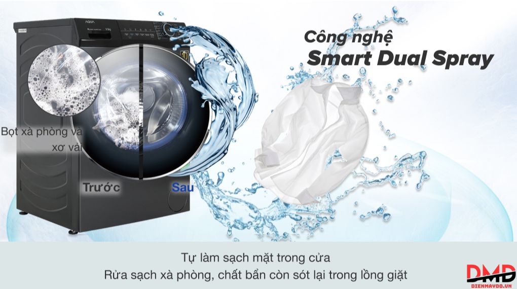Máy giặt Aqua Inverter 9.5 kg AQD-A952J BK