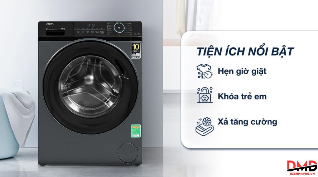 Máy giặt Aqua Inverter 9.5 kg AQD-A952J BK