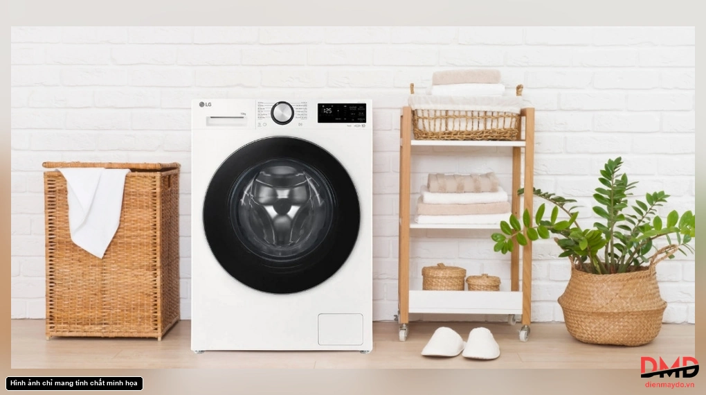 Máy giặt LG FX1410N5W dep mat voi gam mau trang sang trọng