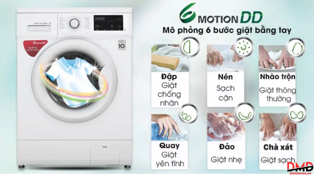 Máy giặt LG 9 kg cửa ngang hay cửa trên dễ dùng