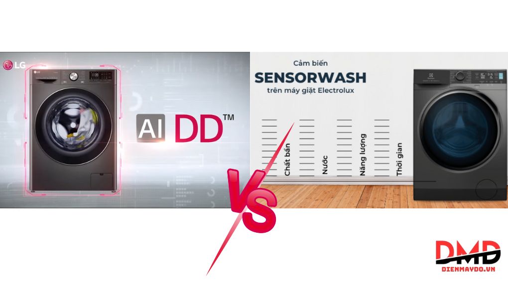 Máy giặt LG AI DD vs Electrolux – hãng nào giặt sạch hơn?