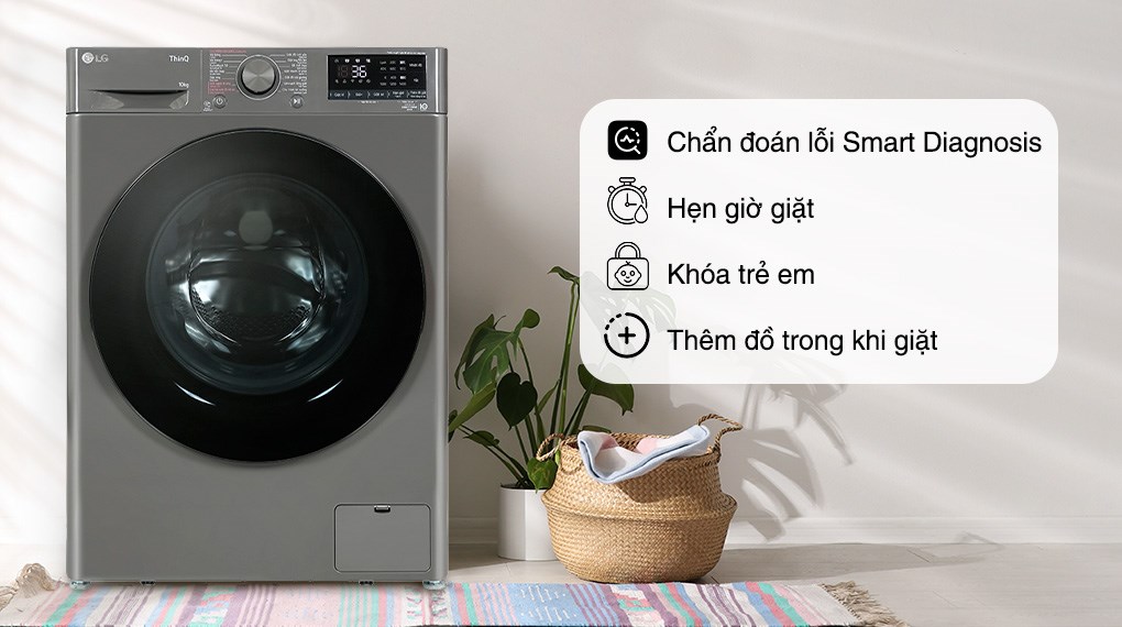 Máy giặt LG Inverter 10 kg FV1410S4M1