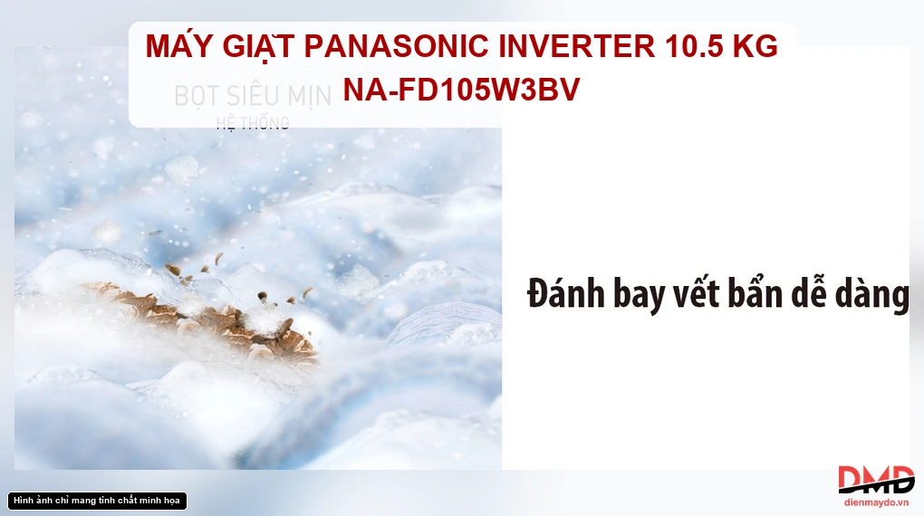 Máy giặt Panasonic Inverter 10.5 kg NA-FD105W3BV