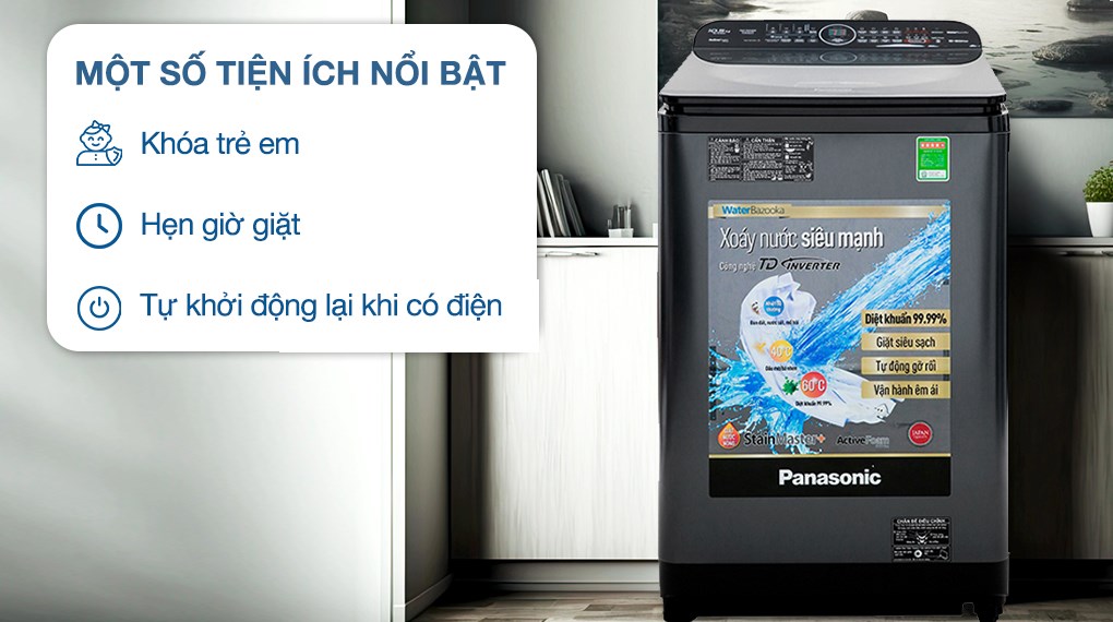 Máy giặt Panasonic Inverter 10.5 Kg NA-FD10VR1BV