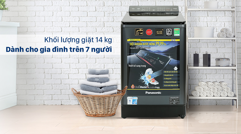 Máy giặt Panasonic Inverter 14 kg NA-FD14V1BRV