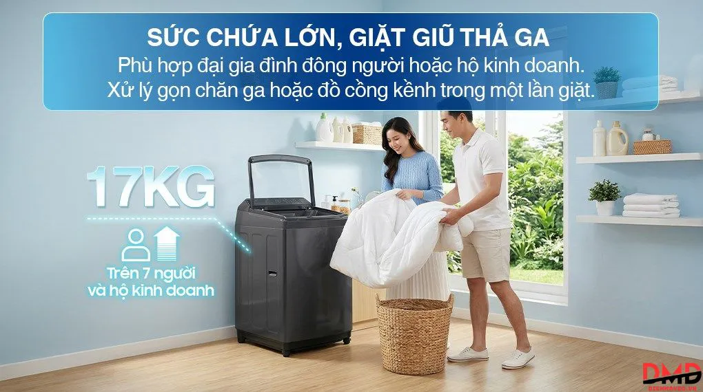 Máy giặt Samsung 2026 nên chọn cửa trước hay cửa trên?