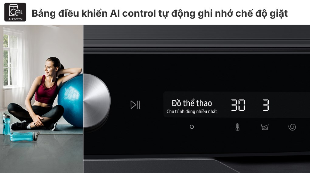 Máy giặt Samsung AI Inverter 9 kg WW90TP44DSB/SV