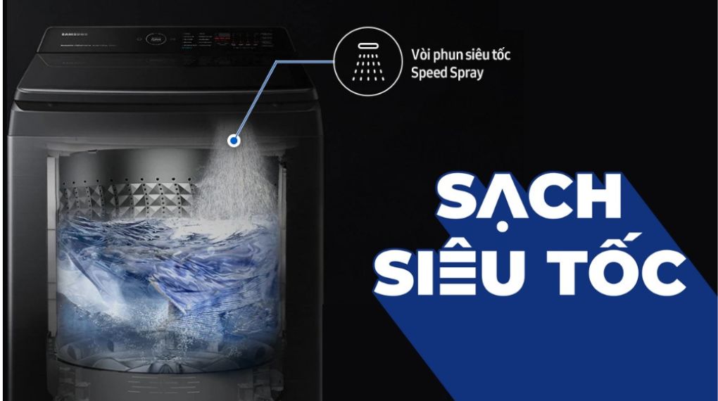 Máy giặt Samsung AI Wash Inverter 21 kg WA80F21B9BSV