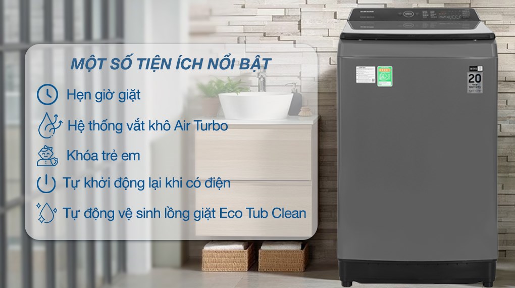 Máy giặt Samsung Inverter 10.5 kg WA10CG5745BDSV