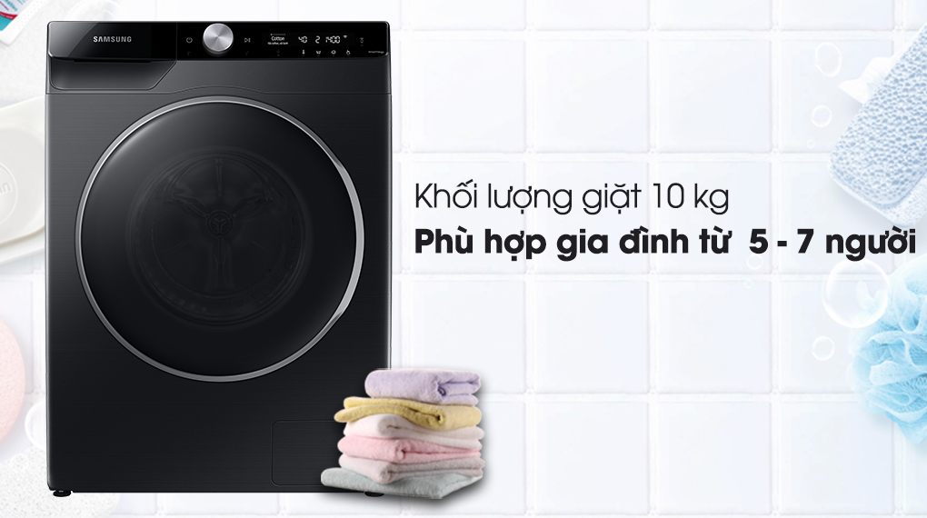Máy giặt Samsung Inverter 10 kg WW10TP44DSB/SV