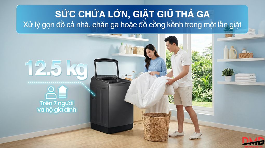 Máy giặt Samsung Inverter 12.5 kg WA40F12E4CSV