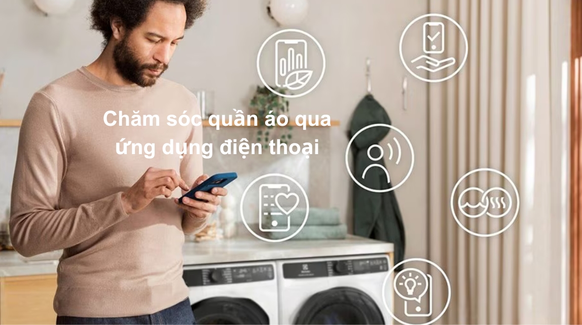 Máy giặt sấy Electrolux Inverter 11/7 kg EWW1123P5WC