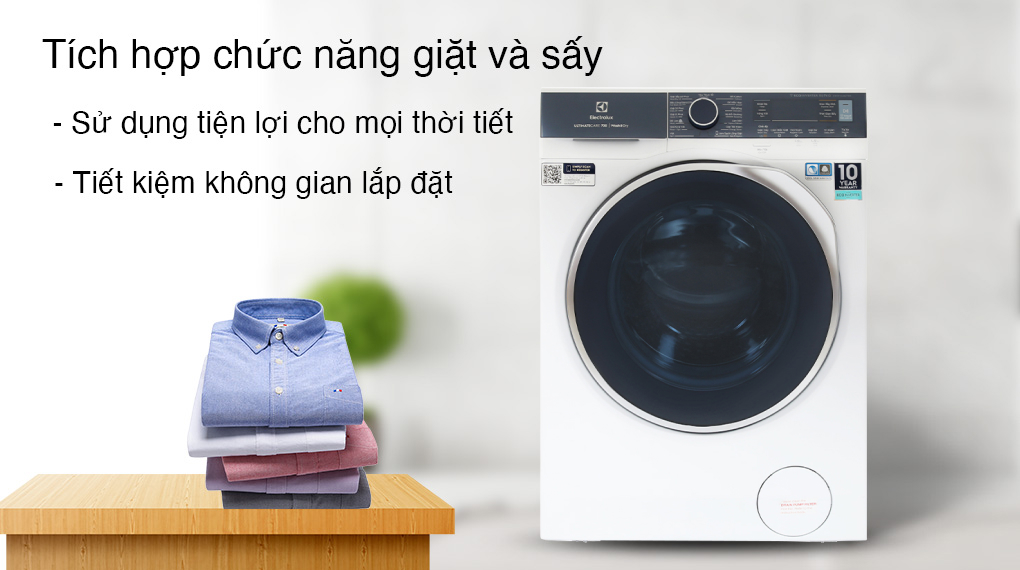 Máy giặt sấy Electrolux Inverter 11/7 kg EWW1142Q7WB 