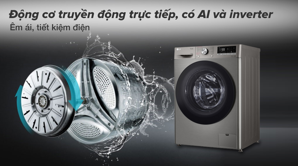 Máy giặt sấy LG Inverter 11/7 kg FV1411D4B