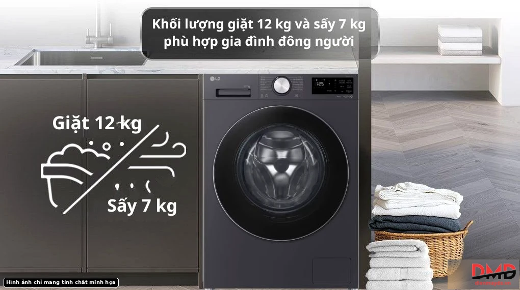 Máy giặt sấy LG Inverter 12/7 kg FX1412D5G
