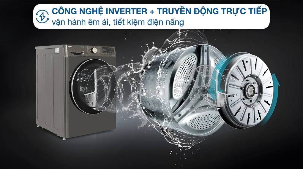 Máy giặt sấy LG Inverter 14/8 kg FV1414H3BA