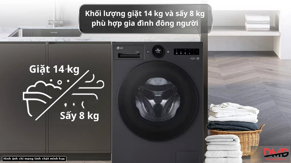 Máy giặt sấy LG Inverter 14/8 kg FX1414R3KA